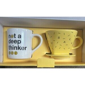 New LINE FRIENDS Helvetica Coffee Mug & SALLY Character Pour Over Dripper Set